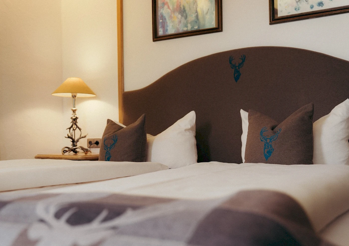 Großes Doppelzimmer mit schönen Details, TV, Balkon und Seeblick